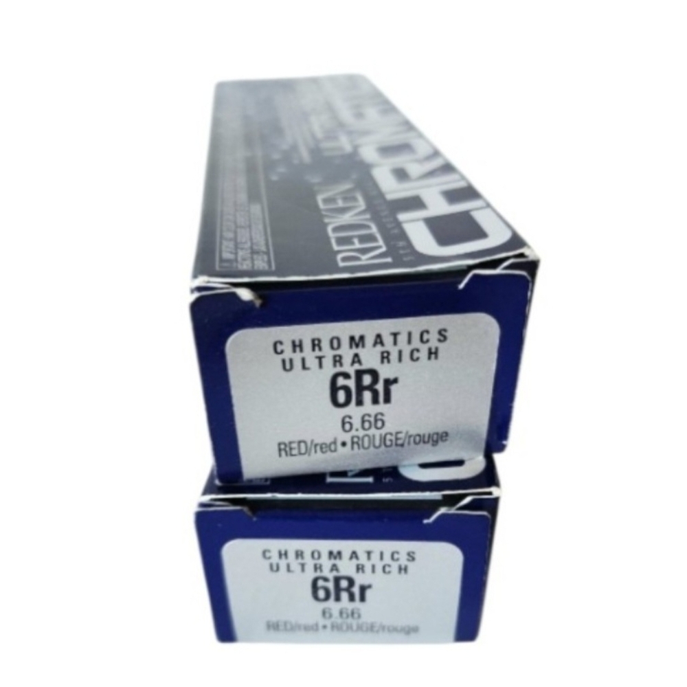 New! 2 Redken 6Rr Chromatics Ultra Rich Permanent Hair Color 2 oz each